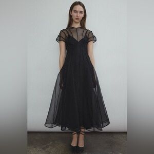 Kamperett Anemoia Midi Dress in Black